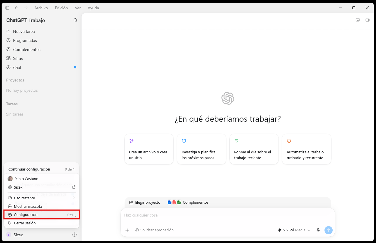 Workspace settings